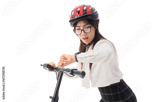 Stressed Asian businesswoma...