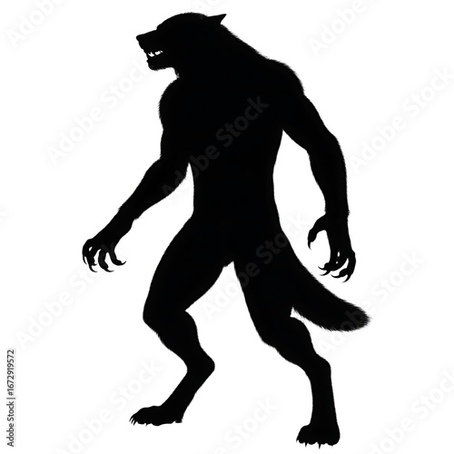 Silhouette of a Cryptid Creature Mysterious Night Figure transparent PNG illustration
