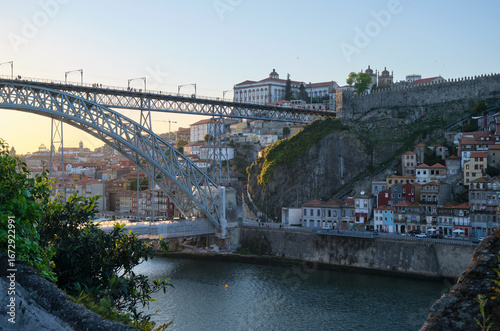 Metal bridge in Porto, Portugal