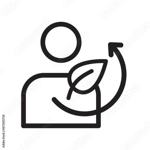 Promote Sustainability Line Icon of Ethical Consumption Icon Set