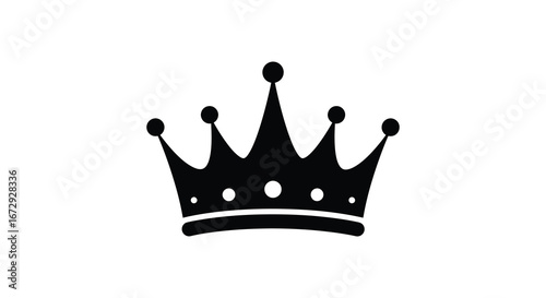 A black crown icon on a white background royal symbol