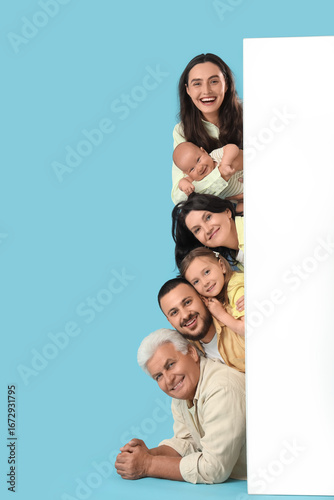 Portrait of big family with...