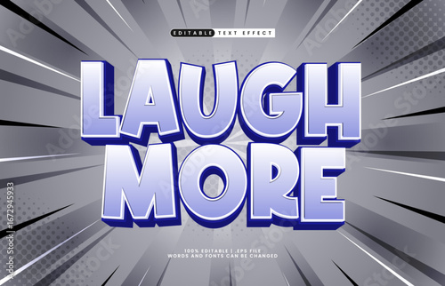laugh more editable text effect with a game and play text effect
