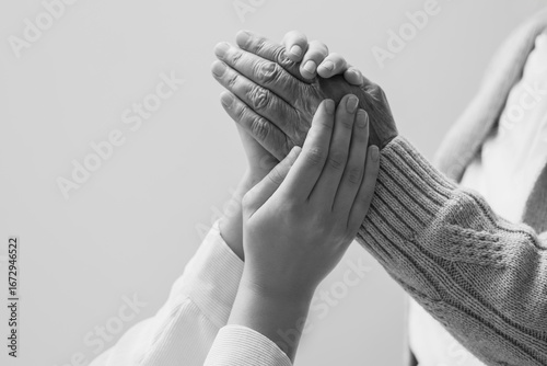 Woman holding grandmother's...