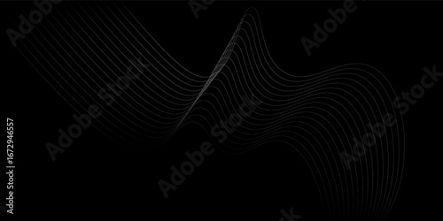 Vector abstract background mesh. Modern wavy line pattern in monochrome colors. Premium stripe texture for banner, modern texture