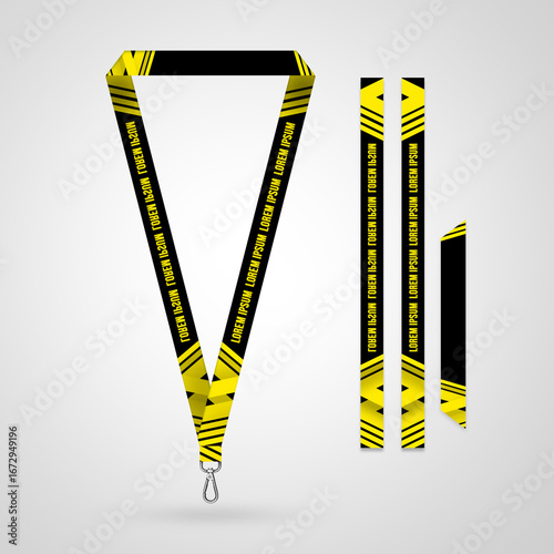 Bild auf Leinwand lanyard design with yellow stripes