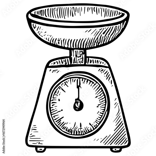 Kitchen Spring Scale with Bowl
