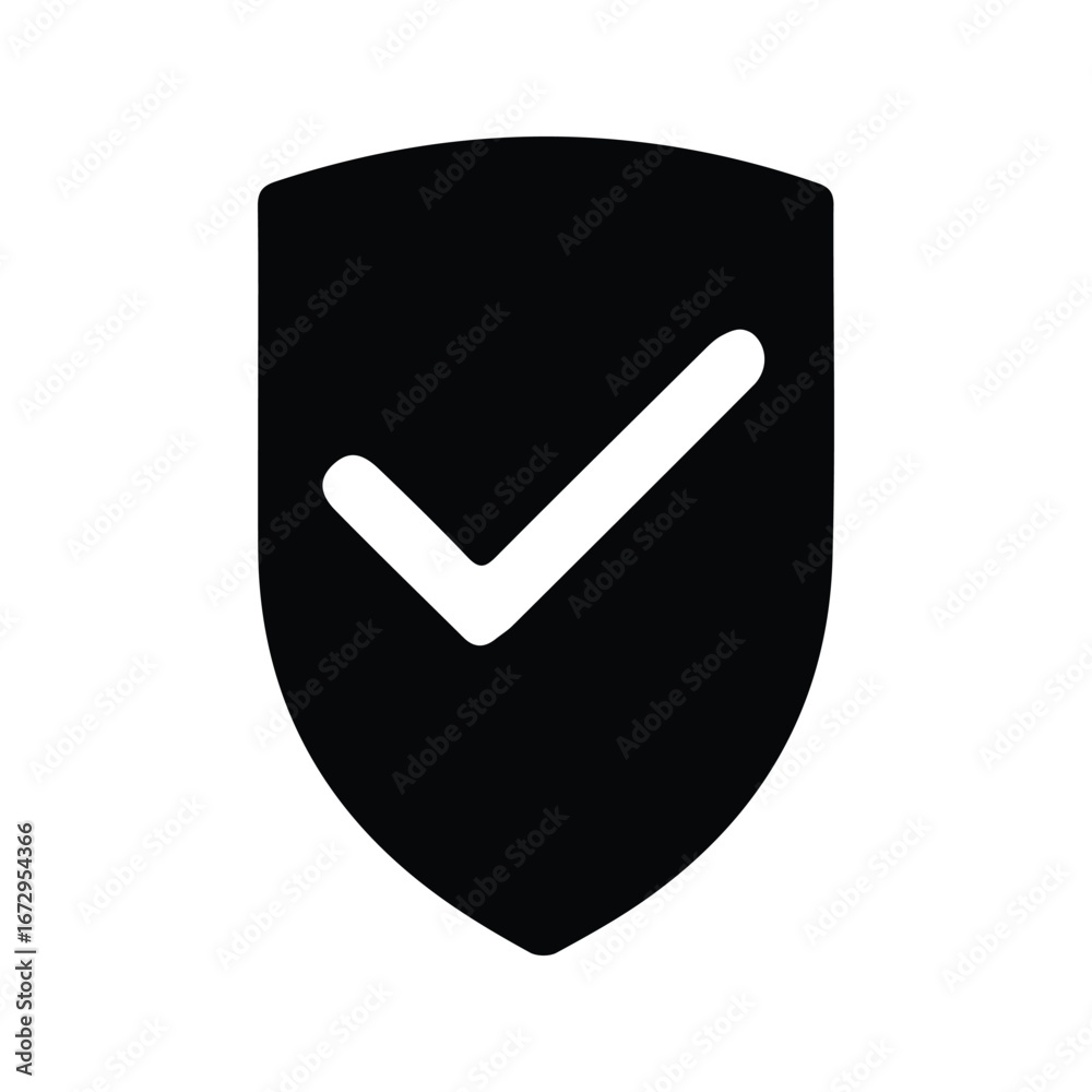 Shield Icon. Illustration of a Shield with a Check Mark. Product and Consumer Protection Sign. Shield Icon. Illustration of a Shield with a Check Mark. Product and Consumer Protection Sign.