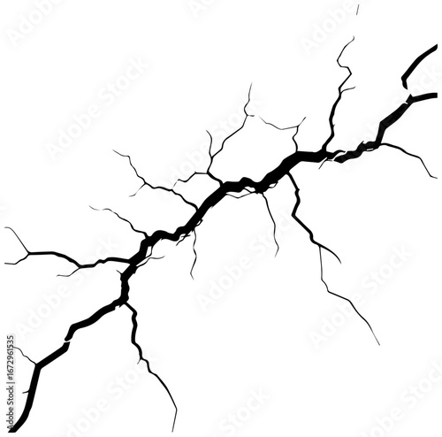 Dramatic deep crack across surface, symbolizing breaking points and structural failure