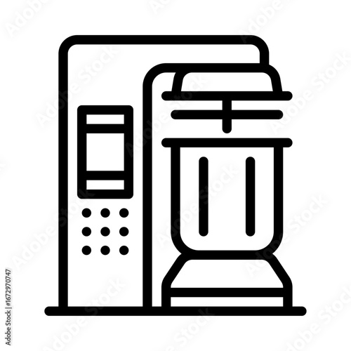 Kneading Machine outline icon. food production black line illustration.

