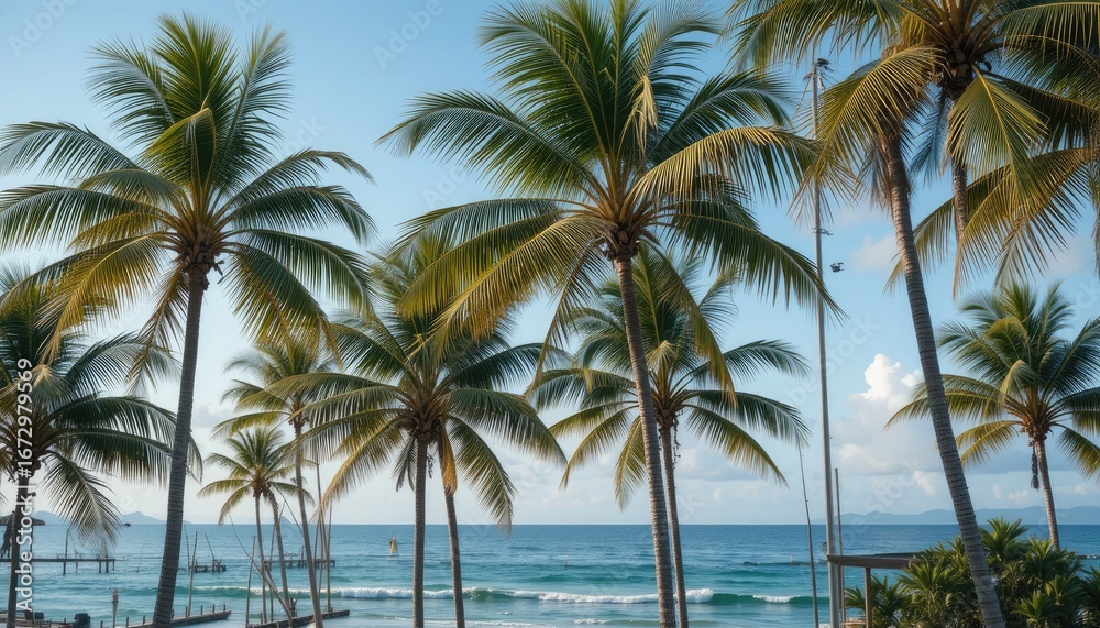 Obraz premium Palm trees on the beach
