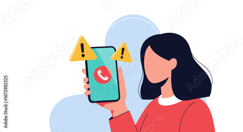 Woman receives urgent alert on phone, highlighting critical communication need