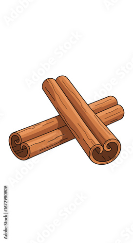 Fragrant dried cinnamon sticks used as a spice ingredient in food and beverages