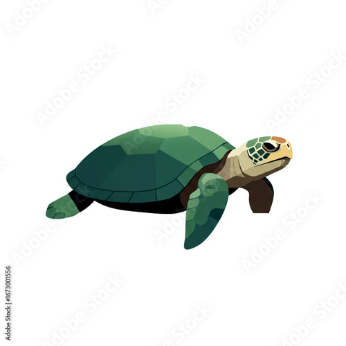 This artwork captures the cuteness of turtles, spreading positivity and happiness through its simple charm.