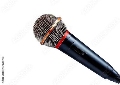 Modern microphone isolated on transparent or white background