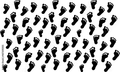 Creepy Footprints Horror Silhouette