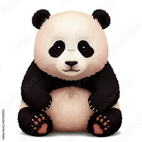 A charming panda artwork that embodies cuteness, harmony, and the simple happiness found in nature’s gentle creatures.