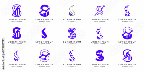 Letter S logo design set