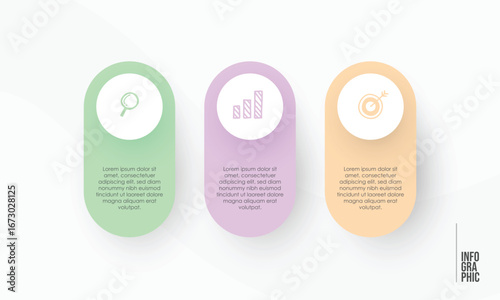 Infographic with numbered steps for presenting information clearly.