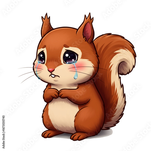 This artwork shows the cheerful and friendly side of a squirrel, making it a symbol of joy and curiosity.