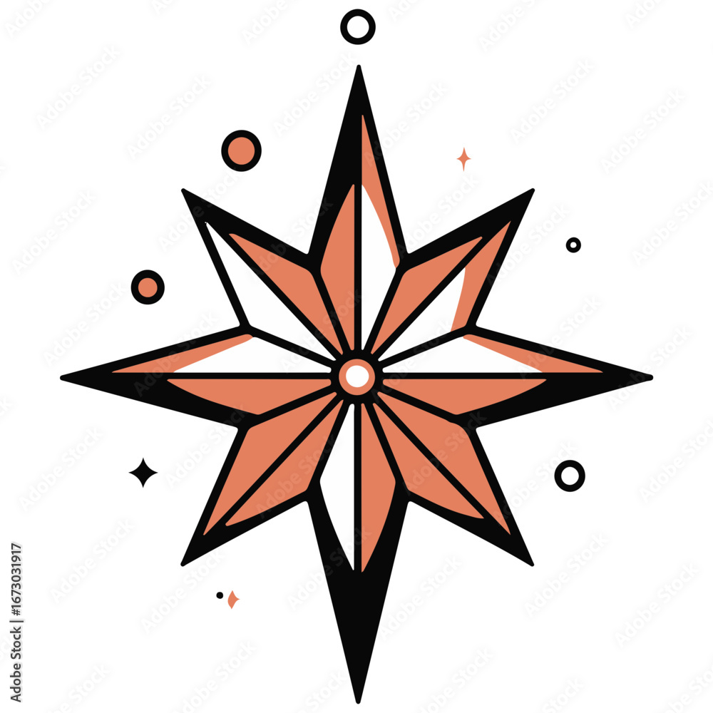 Fototapeta premium christmas star, christmas, festival, vector, transparent background, star, decoration, isolated, xmas, shape, object, celebration, icon, pattern, design, shiny, ornament