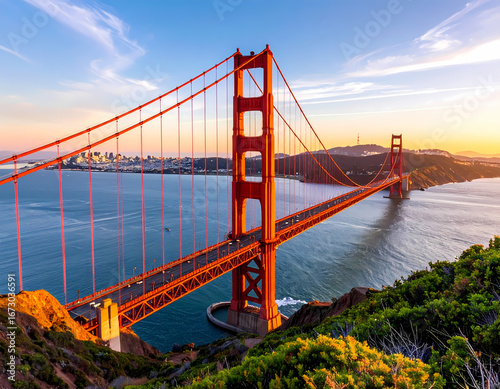 Golden gate bridge san francisco california travel usa landmark view
