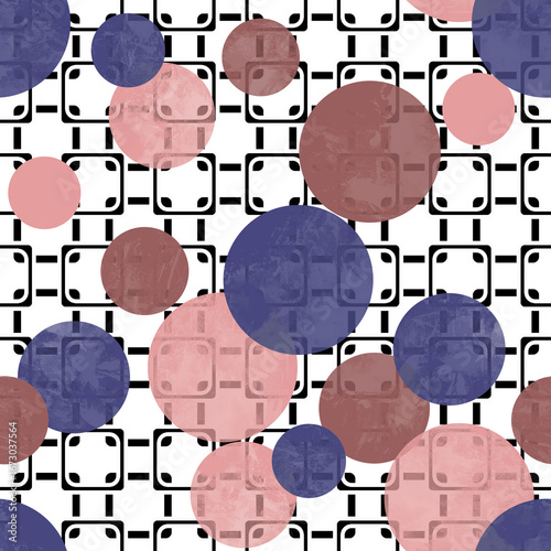 Seamless modern circles pattern