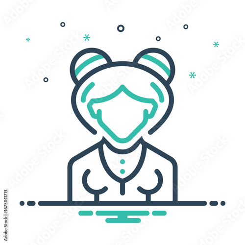 Mix icon for girl