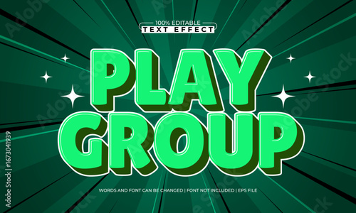 play group editable text effect for kids