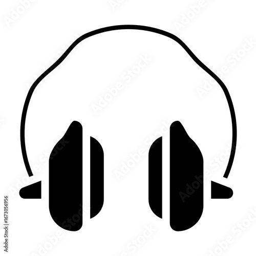 Ear Protection  Vector Glyph Icon Design