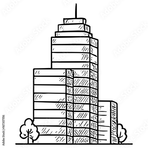 Contemporary High Rise Plaza