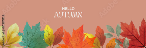 Embrace the vibrant beauty of autumn with colorful falling leaves and warm seasonal greetings