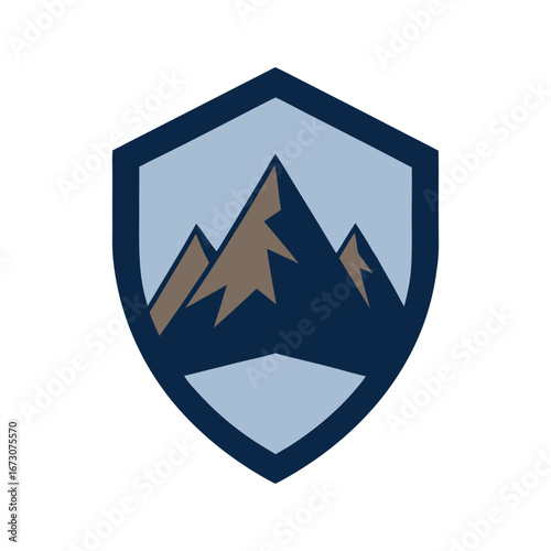 Free Download mountain shield logo vector - GFXLoad