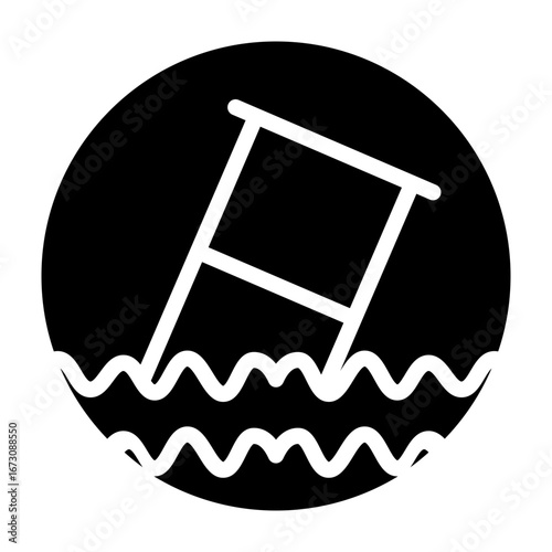 Floating Barrel Vector Glyph Icon Design