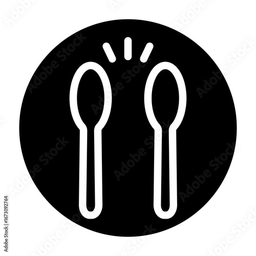 Spoon Vector Glyph Icon Design