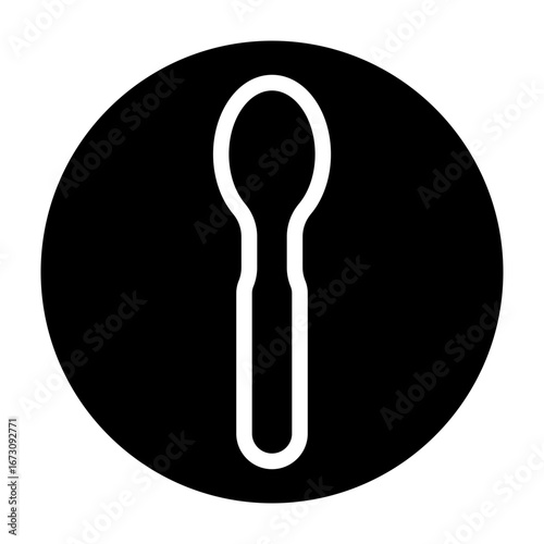 Teaspoon Vector Glyph Icon Design