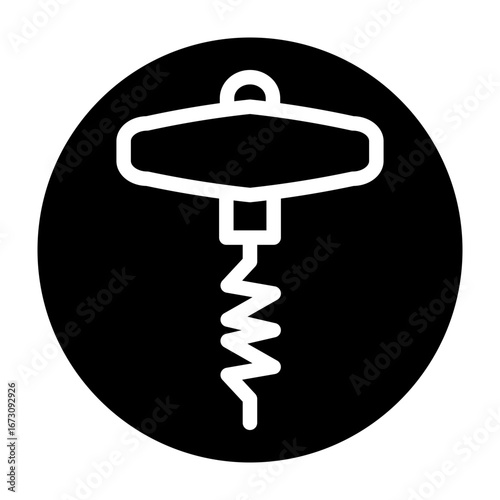 Corkscrew Vector Glyph Icon Design
