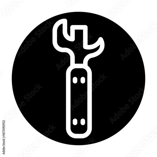 Can Opener Vector Glyph Icon Design
