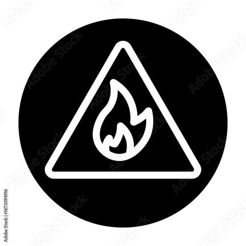Viral Fire Symbol Vector Glyph Icon Design