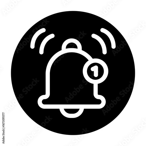 Trending Alert Notification Vector Glyph Icon Design