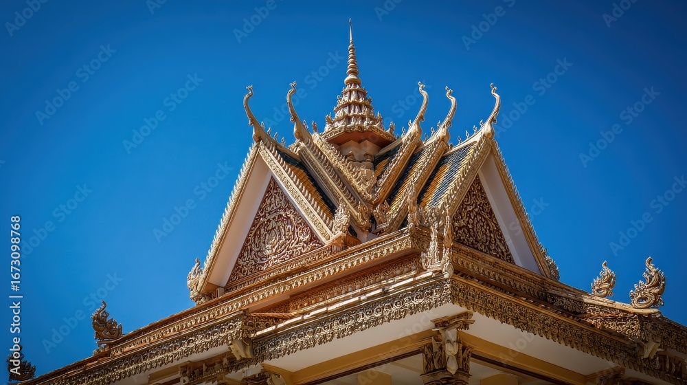 Fototapeta premium A very ornate building with a blue sky in the background