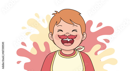 Joyful Youngster With Playful Facial Decoration And A Cheerful Expression