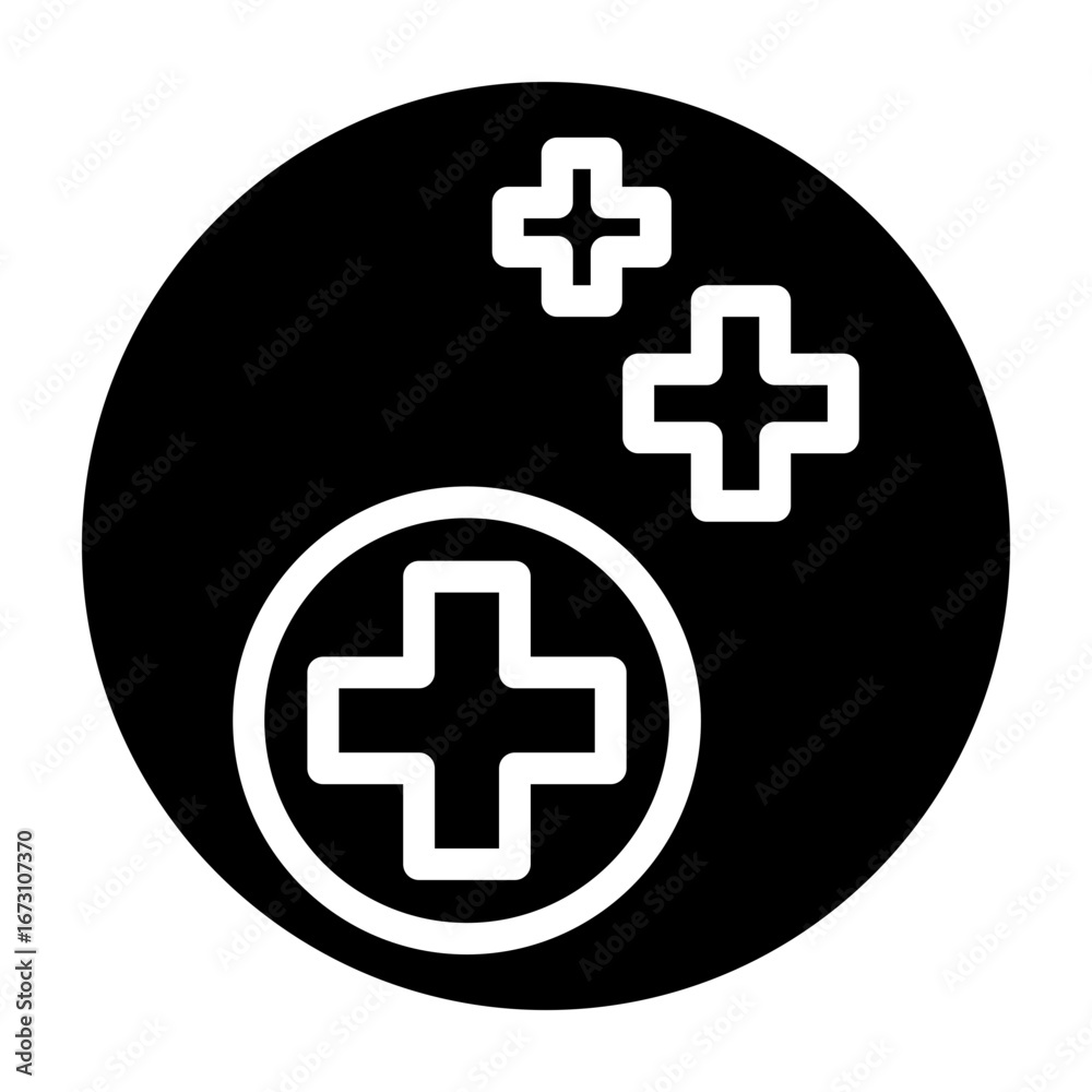 Fototapeta premium Healing Symbol Vector Glyph Icon Design