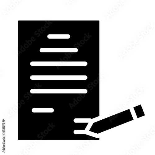 Journaling Icon Vector Glyph Icon Design