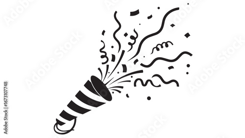 Celebration Popper with Confetti Explosion