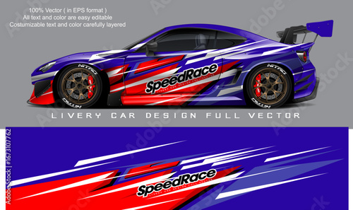 car livery graphic vector. abstract grunge background design for vehicle vinyl wrap and car branding