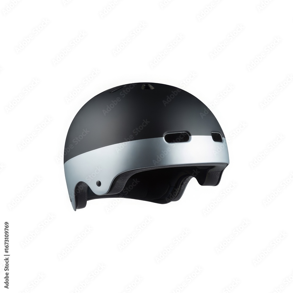 Fototapeta premium Black silver protective headgear helmet head protection