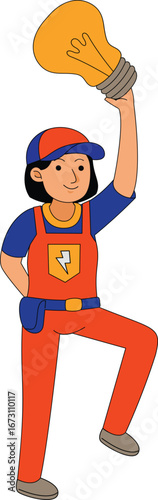 woman electrician profession