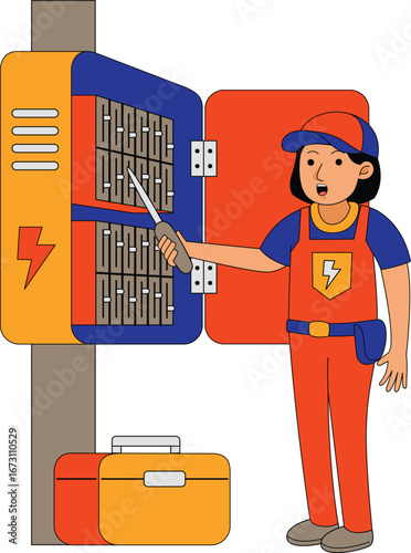 woman electrician profession