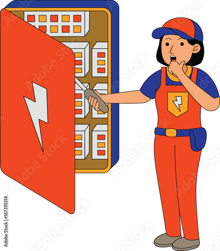 woman electrician profession